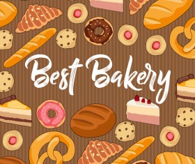 Breads seamless pattern vectors 03