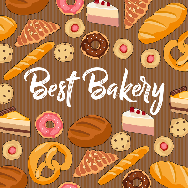 Breads seamless pattern vectors 03