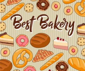 Breads seamless pattern vectors 04