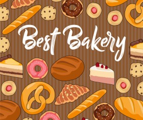 Breads seamless pattern vectors 05