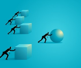 Businessman Silhouette Innovation Sphere vector