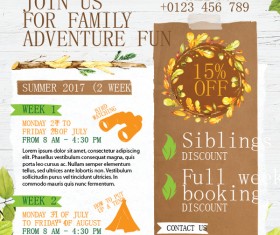Camping flyer template vector 01