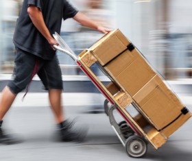 Carts carry goods Stock Photo