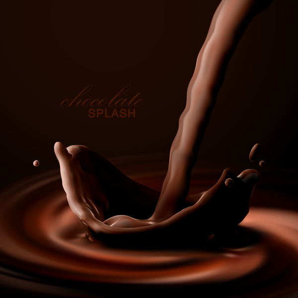 Chocolate splash background vector