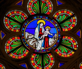 Church glass painting Stock Photo 01