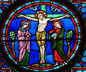 Church glass painting Stock Photo 03