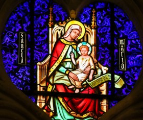 Church glass painting Stock Photo 05