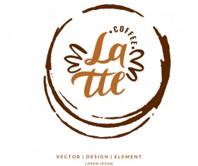 Circle coffee logos design vector