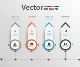 Circles with banner infographic vector 01