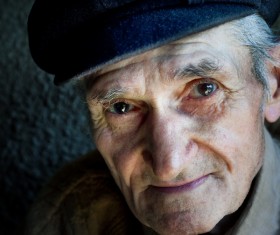 Close-up picture elderly man Stock Photo