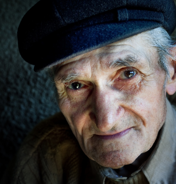 Close-up picture elderly man Stock Photo