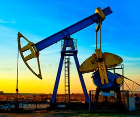 Collecting oil Stock Photo