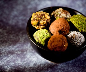 Colored chocolate candy Stock Photo