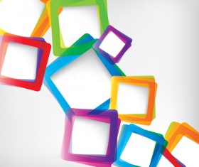 Colored frame with background vector