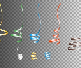 Colored paper tapes festive illustration vector