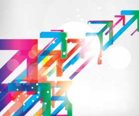 Colorful arrow abstract background vector