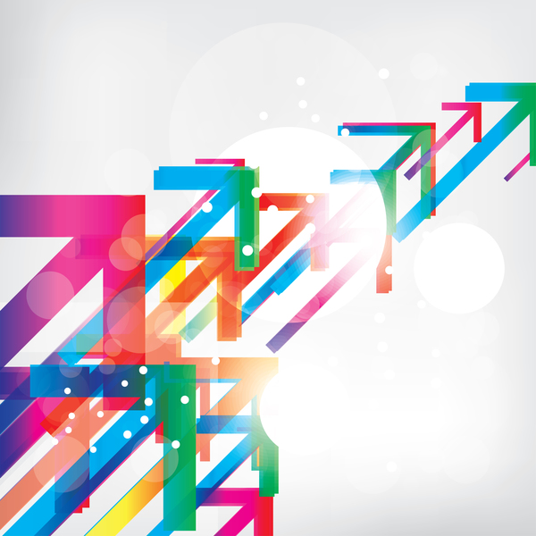 Colorful arrow abstract background vector