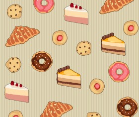 Cookies Donuts Pretzels Breads and Cakes Vector