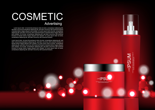Cosmetic advertsing with dark background 01