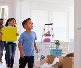 Couple Moving Into New Home Together Stock Photo 04
