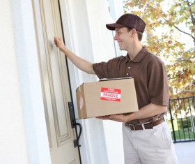 Courier delivery Stock Photo