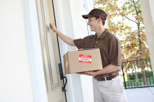Courier delivery Stock Photo