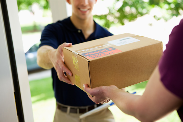 Courier to Stock Photo