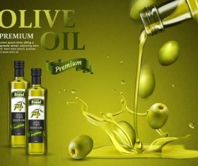 Creative olive oil poster design vector 02