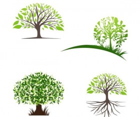 Creative tree logos design vector
