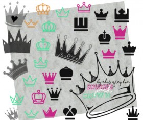 Crown Photoshop Brushes set