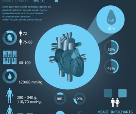 Dark color medical infgraphic elements vector 06