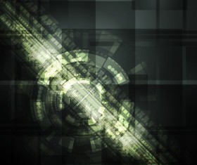 Dark tech background vector material