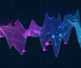 Data curve graphs vector template 01