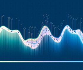 Data curve graphs vector template 08