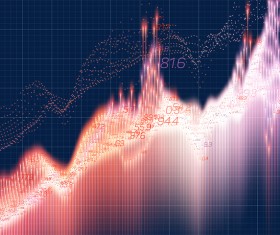 Data curve graphs vector template 14