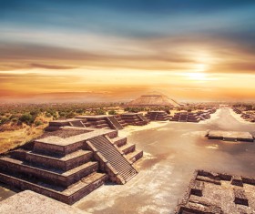 Decorated the Mayan pyramid Stock Photo  02