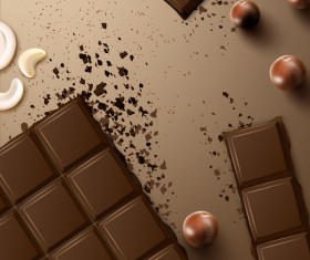 Delicious chocolate vector material