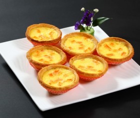 Delicious delicious egg tarts Stock Photo