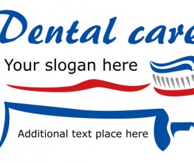Dental care logo design vector material