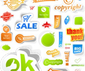 Different sticker set vector