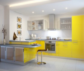 Different styles of decoration of the kitchen Stock Photo 01