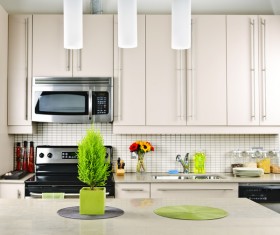 Different styles of decoration of the kitchen Stock Photo 03