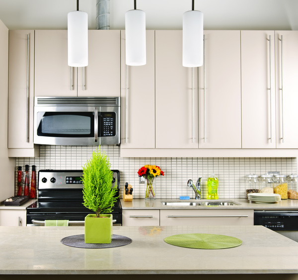 Different styles of decoration of the kitchen Stock Photo 03