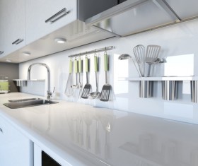 Different styles of decoration of the kitchen Stock Photo 14