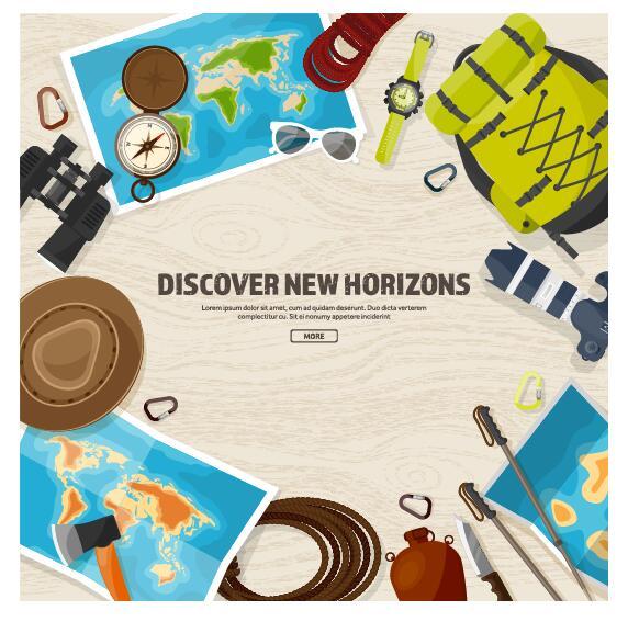 Discover new horizons travel vector