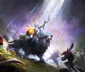 Dota2 game desktop wallpaper Stock Photo 06