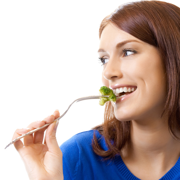Eat food woman Stock Photo