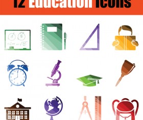 Education icons vector set 01