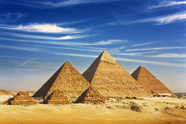 Egyptian pyramids Stock Photo