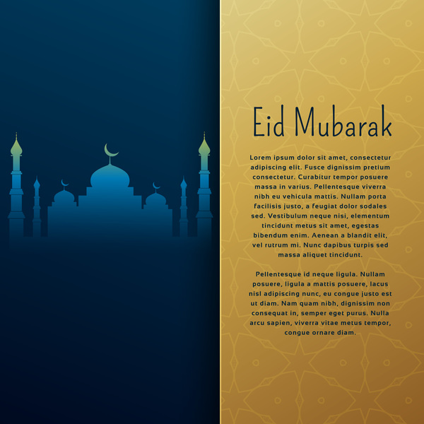 Eid mubarak styles cover vector